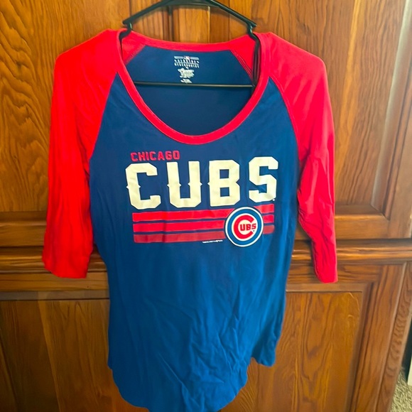 MLB GENUINE CUBS Merch. Womens 3/4 length sleeve size Small - Picture 1 of 7
